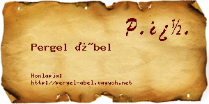 Pergel Ábel névjegykártya