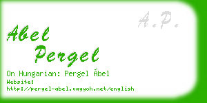 abel pergel business card